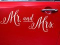 Car Sticker Mr. and Mrs.