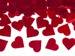 Confetti cannon with hearts, red, 80cm, 1 pc