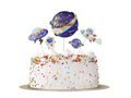 Cosmos cake toppers - 5 pcs.