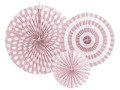 Decorative Rosettes, pink - 3 pcs