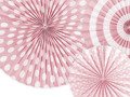 Decorative Rosettes, pink - 3 pcs