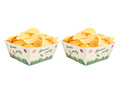 Decorative boxes for chips, crisps Hawaii Party - 4 pcs