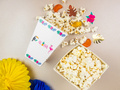 Decorative boxes for popcorn Aloha Party - 6 pcs