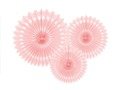 Decorative rosettes, bright pink - 3 pcs