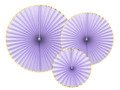 Decorative rosettes, lilac - 3 pcs