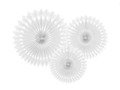 Decorative rosettes, white - 3 pcs