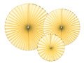 Decorative rosettes, yellow - 3 pcs