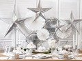 Decorative white stars - 6 pcs