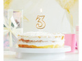 Glitter Gold Candle no 3 - 1 pc