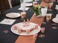 Glitter table runner rose gold