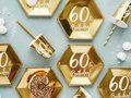 Gold 60th birthday plates - 20 cm - 6 pcs.