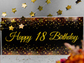 Happy 18 Birthday poster - 70 x 33 cm