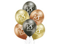 Happy 18th birthday pastel balloons - 12" - 6 pcs