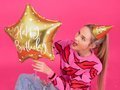 Happy Birthday Star Foil Balloon - 40 cm - 1 pc