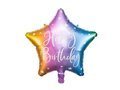 Happy Birthday Star Foil Balloon - 40 cm - 1 pc