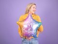 Happy Birthday Star Foil Balloon - 40 cm - 1 pc