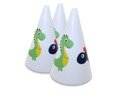 Happy Dinosaurs Party Hats - 6 pcs