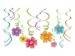 Hawaiian Value Pack Foil Swirls Decorations - 12 pc