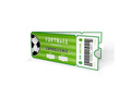 Invitation card & envelope Football Party - 6 pc