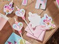 Invitation card & envelope Unicorn - 6 pc