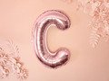 Letter "C" Rose Gold Foil Balloon - 35 cm - 1 pc