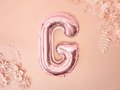 Letter "G" Rose Gold Foil Balloon - 35 cm - 1 pc