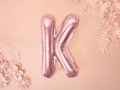 Letter "K" Rose Gold Foil Balloon - 35 cm - 1 pc