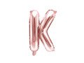 Letter "K" Rose Gold Foil Balloon - 35 cm - 1 pc