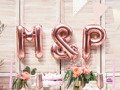 Letter "P" Rose Gold Foil Balloon - 35 cm - 1 pc