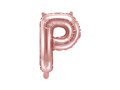 Letter "P" Rose Gold Foil Balloon - 35 cm - 1 pc