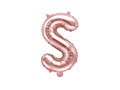 Letter "S" Rose Gold Foil Balloon - 35 cm - 1 pc