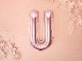 Letter "U" Rose Gold Foil Balloon - 35 cm - 1 pc