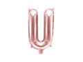 Letter "U" Rose Gold Foil Balloon - 35 cm - 1 pc