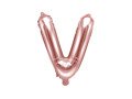 Letter "V" Rose Gold Foil Balloon - 35 cm - 1 pc