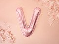 Letter "V" Rose Gold Foil Balloon - 35 cm - 1 pc