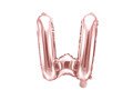 Letter "W" Rose Gold Foil Balloon - 35 cm - 1 pc