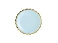 Lunch plates light sky-blue - 18 cm - 6 pcs