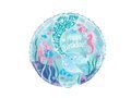 Mermaid Happy Birthday Round Foil Balloon - 46 cm - 1 pc