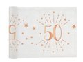 Metallic 50th birthday table runner rose gold - 30 x 500 cm - 1 pc