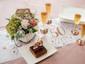 Metallic 50th birthday table runner rose gold - 30 x 500 cm - 1 pc