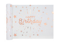 Metallic Happy birthday table runner - 30 x 500 cm - 1 pc