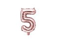 Mini Shape Number 5 Rose Gold Foil Balloon - 35 cm - 1 pc