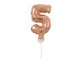 Mini Shape Number 5 Rose Pink Foil Balloon - 13 cm - 1 pc