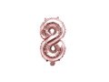 Mini Shape Number 8 Rose Gold Foil Balloon - 35 cm - 1 pc