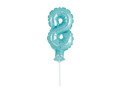 Mini Shape Number 8 Sky Blue Foil Balloon - 13 cm - 1 pc