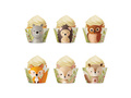 Muffin wrappers Forest friends 7,5 x 6 cm, 6 pcs