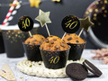 Muffin wrappers Sparkling 40th - 5 x 7 x 5 cm - 6 pcs