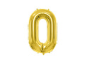 Number 0 gold SuperShape Foil Balloon - 86 cm - 1 pc