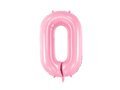 Number 0 pink SuperShape Foil Balloon - 86 cm - 1 pc