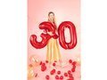 Number 0 red Foil Balloon - 86 cm - 1 pc